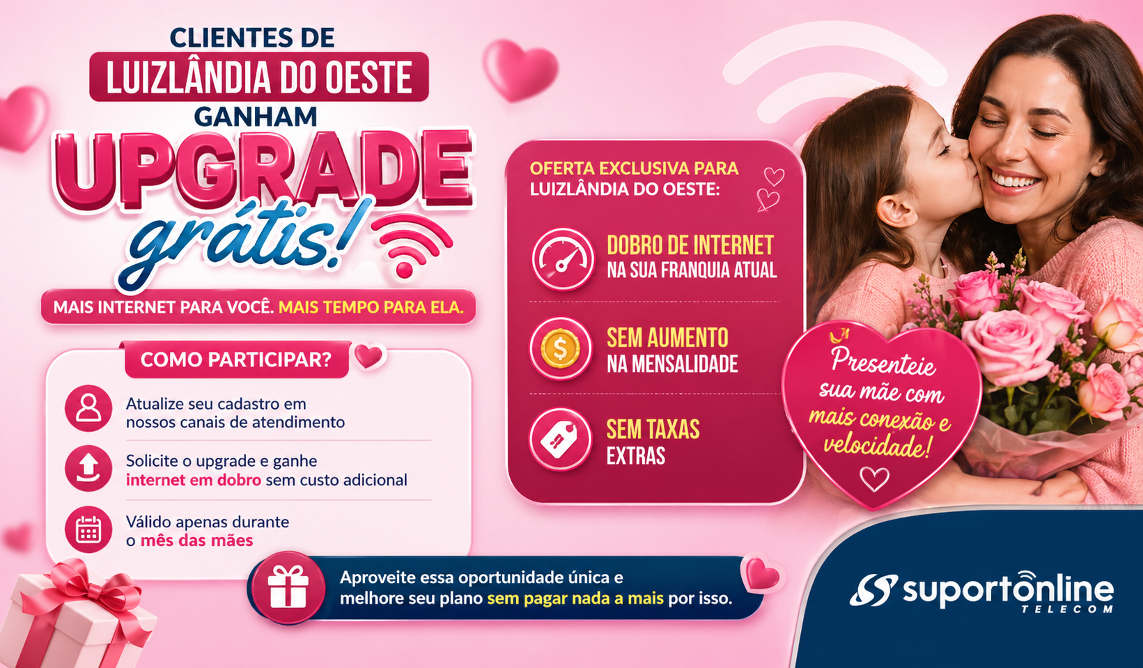 UPGRADE GRÁTIS - INTERNET EM DOBRO